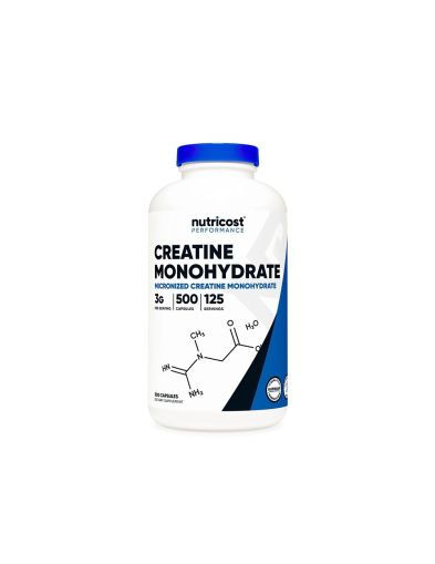 Креатин монохидрат 750мг х 500 капсули Nutricost | Creatine Monohydrate