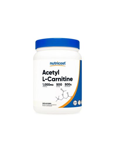 Ацетил Л-Карнитин 1000 мг на прах 500гр Nutricost | Acetyl-L-Carnitine