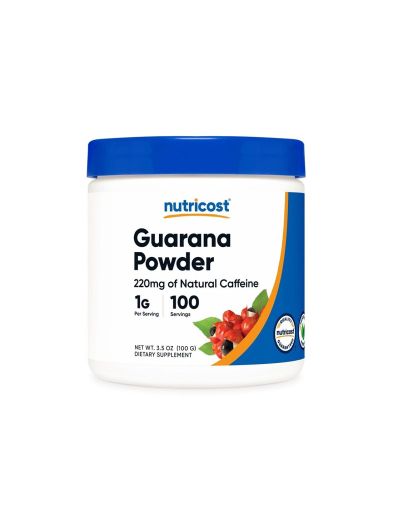 Гуарана екстаркт 1000 мг на прах 100 гр Nutricost | Guarana