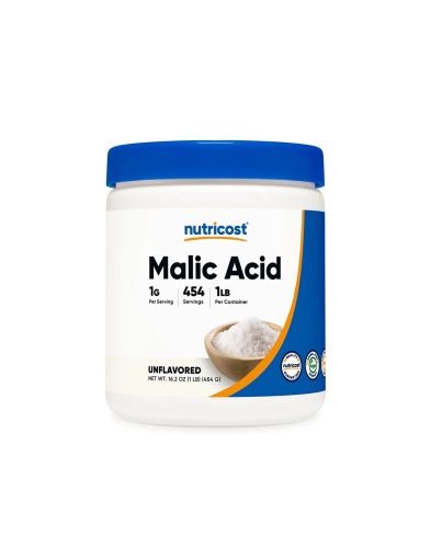 Ябълчена киселина на прах 454 гр Nutricost | Malic Acid