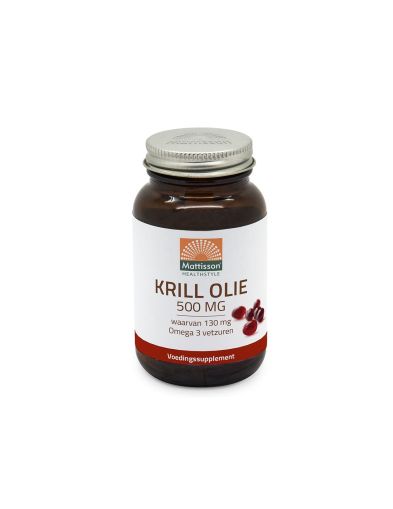 Масло от Крил 500 мг x 60 капсули Mattisson Healthstyle | Krill Oil