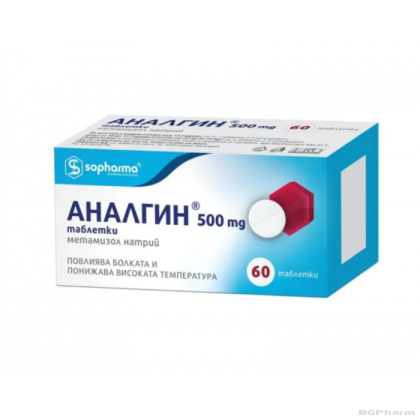 АНАЛГИН 500мг х 60 таблетки| ANALGIN tablets Sopharma