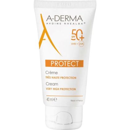 А-дерма ПРОТЕКТ Слънцезащитен крем за лице за суха кожа SPF50+ 40 мл | A-Derma Protect