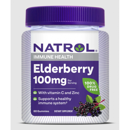 Натрол Екстракт от Бъз 100 мг х 60 желирани таблетки | Natrol Elderberry