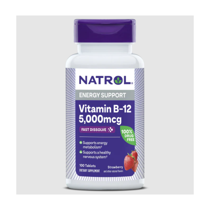 Натрол Витамин Б12 5000 мкг х 100 ородисперсни таблетки | Natrol Vitamin B-12 Fast Dissolve