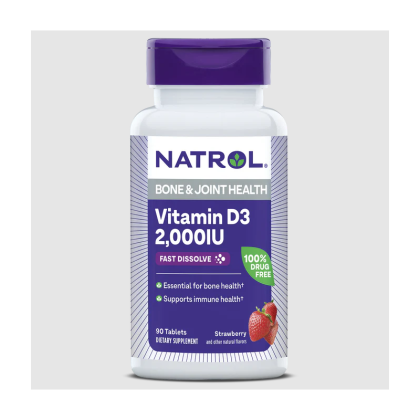 Натрол Витамин Д3 2000 IU х 90 разтворими таблетки | Natrol Vitamin D3 Fast Dissolve