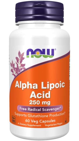 Алфа Липоева Киселина 250 мг х 60 капсули Now Foods | Alpha-Lipoic Acid