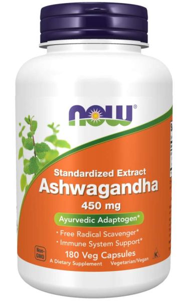 Ашваганда екстракт 450 мг х 180 Капсули Now Foods | Ashwagandha