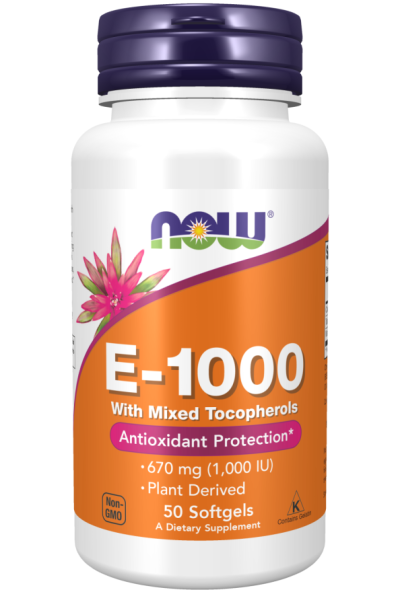 Витамин Е 1000 IU х 50 меки капсули Now Foods | Vitamin E (микс от токофероли)