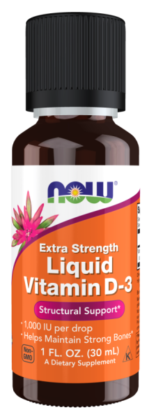 Витамин Д3 течен 1000IU/капка х 30 мл Now Foods | Vitamin D3 Liquid Extra Strength