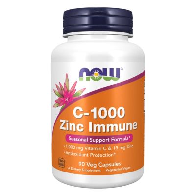 Витамин Ц 1000 + Цинк х 90 капсули Now Foods | Vitamin C + Zinc