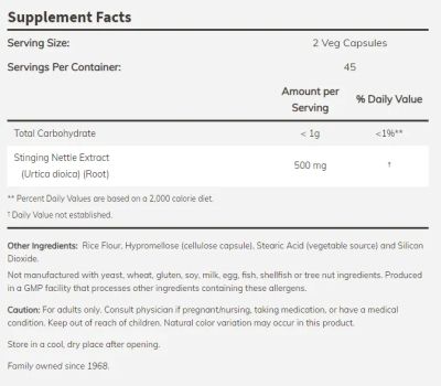 Коприва корен екстракт 250 мг х 90 капсули Now Foods | Stringing Nettle