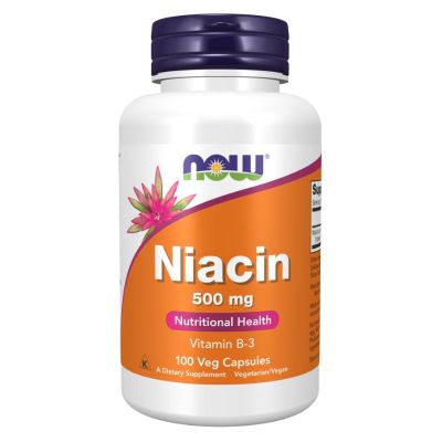 Ниацин (Витамин Б3) 500 мг х 100 капсули Now Foods | Niacin Vitamin B-3