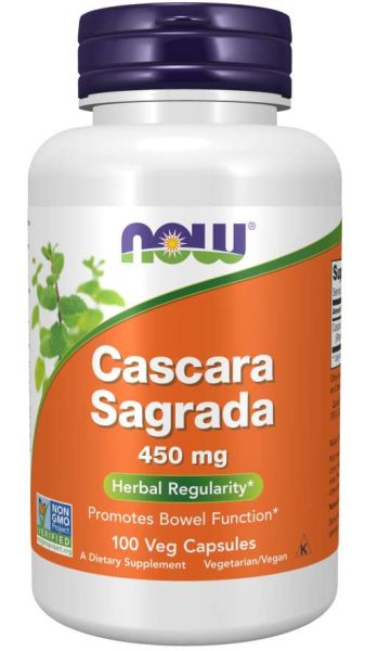 Зърнастец екстракт 450 мг х 100 капсули Now Foods | Cascara Sagrada