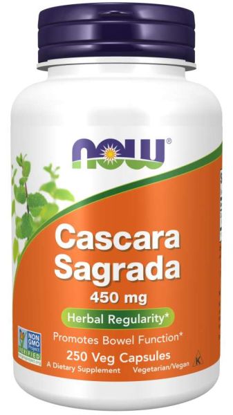 Зърнастец екстракт 450 мг х 200 капсули Now Foods | Cascara Sagrada