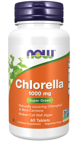 Хлорела 1000 мг х 60 таблетки Now Foods | Chorella