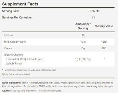 Хлорела БИО 500 мг х 200 таблетки Now Foods | Chorella Bio