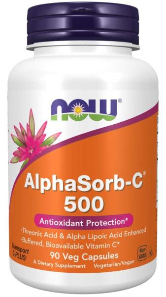 Алфасорб-Ц 500 мг х 90 капсули Now Foods | Alphasorb-C