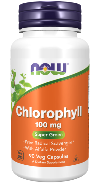 Хлорофил 100 мг х 90 капсули Now Foods | Chlorophyll