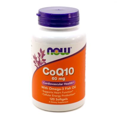 Коензим Q10 60 мг + Омега 3 х 30 меки капсули Now Foods | Coenzyme Q10 + Omega