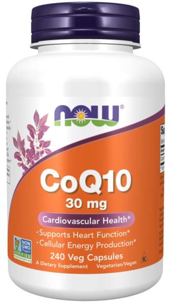 Коензим Q10 30 мг х 240 меки капсули Now Foods | Coenzyme Q10