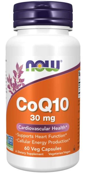 Коензим Q10 30 мг х 60 меки капсули Now Foods | Coenzyme Q10