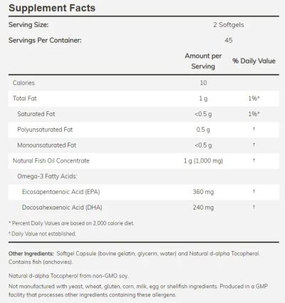 Омега 3 мини дражета 500 мг х 90 Now Foods | Omega-3 Fish Oil