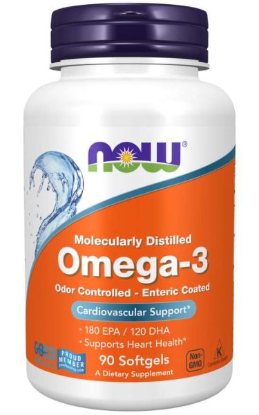 Омега 3 Рибено Масло без аромат х 90 меки капсули Now Foods | Omega-3 Fish Oil