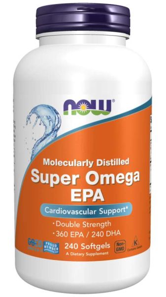 Супер Омега 3 EPA х 240 меки капсули Now Foods | Super Omega 3 EPA