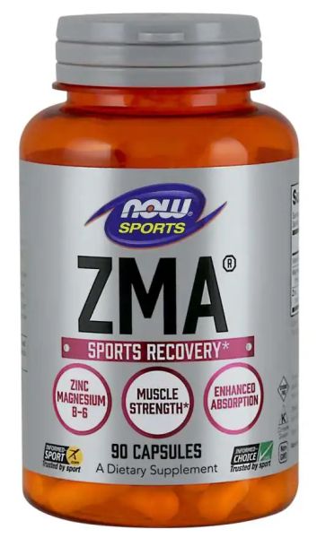 ZMA Цинк, магнезий и Витамин Б6 800 мг х 90 капсули Now Foods Sports | ZMA