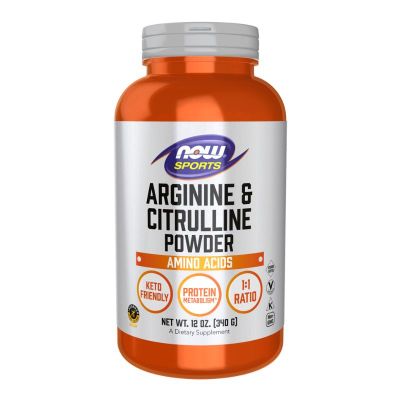 Аргинин и Цитрулин на прах 340 гр Now Foods Sports | Arginine + Citrulline