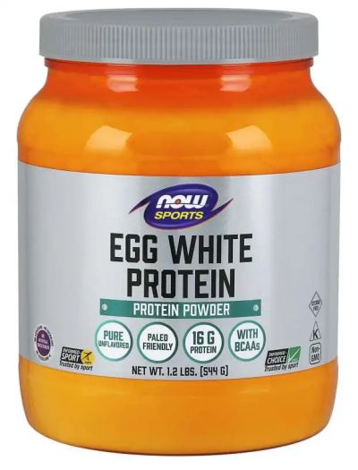 Яйчен протеин неовкусен х 544 гр Now Foods Sports | Egg White Protein