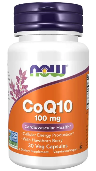 Коензим Q10 100 мг х 30 капсули Now Foods | Coenzyme Q10