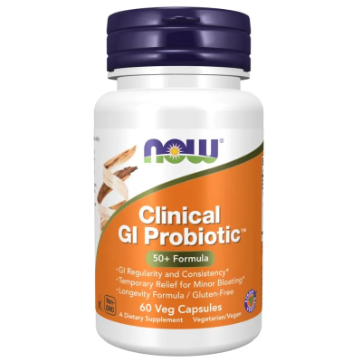 Пробиотик за възстастни 50+ г х 60 капсули Now Foods | Clinical Gi Probiotic