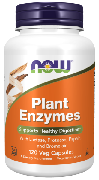 Растителни храносмилателни ензими х 120 капсули Now Foods | Plant Enzymes