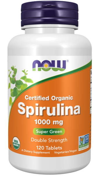 Спирулина БИО 1000 мг х 120 таблетки Now Foods | Spiruluna