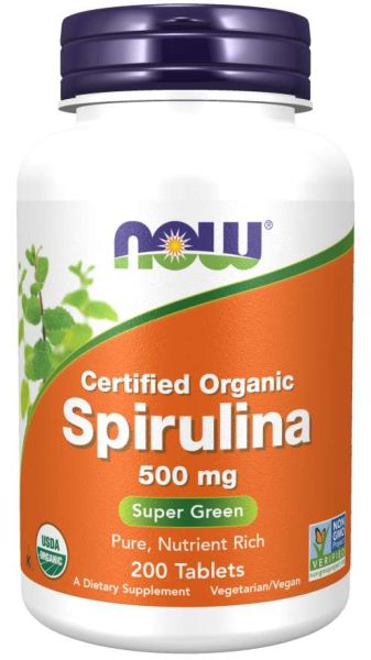 Спирулина БИО 500 мг х 200 таблетки Now Foods | Spiruluna