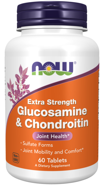 Глюкозамин и Хондроитин 750/600 мг х 60 таблетки Now Foods | Glucosamine & Chondroitin