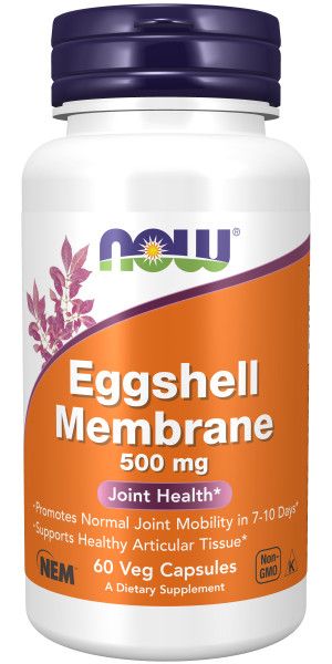 Естествена мембрана от яйчна черупка 500 мг 60 Капсули Now Foods | Eggshell Membrane