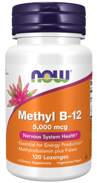 Метил Б-12 Метилкобаламин 5000 мкг х 120 дражета Now Foods | Methyl B-12