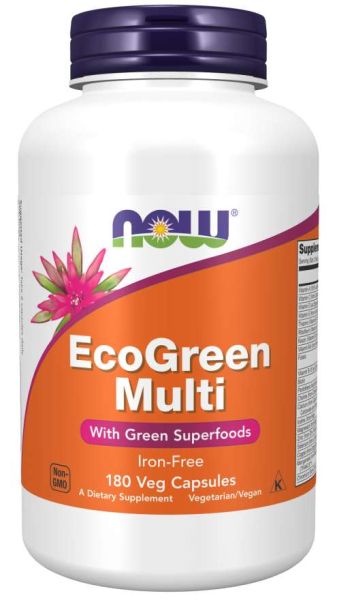 ЕКОГРИЙН МУЛТИ Мултивитамини х 180 капсули Now Foods | Ecogreen Multi