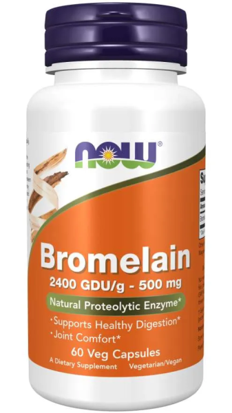 Бромелаин 500 мг х 60 капсули Now Foods| Bromelain