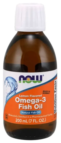 Омега 3 Рибено масло течно с вкус на лимон х 200 мл Now Foods | Omega-3 Liquid