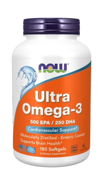 Ултра Омега 3 Рибено масло х 180 меки капсули Now Foods | Ultra Omega 3