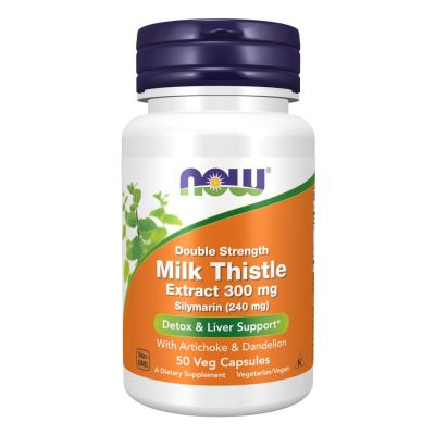 Бял трън (Магарешки, млечен бодил) екстракт 300 мг х 50 капсули Now Foods | Milk Thistle