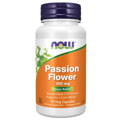 Пасифлора екстракт 3.5% 350 мг х 90 капсули Now Foods | Passion Flower