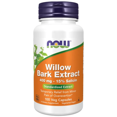 Кора от Върба екстракт 400 мг х 100 капсули Now Foods | Willow Bark Extract