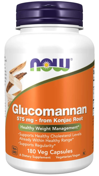 Глюкоманан 575 мг х 180 капсули Now Foods | Glucomannan