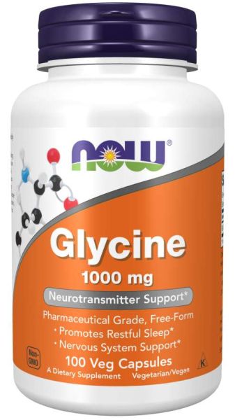 Л-Глицин 1000 мг х 100 капсули Now Foods | L-Glycine