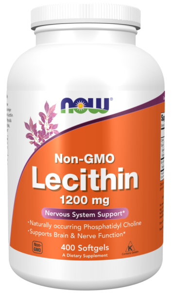 Лецитин 1200 мг х 400 меки капсули Now Foods | Non-GMO Soy Lecithin